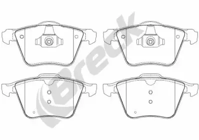 24142 00 551 00 BRECK Комплект тормозных колодок, дисковый тормоз